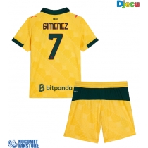 AC Milan Santiago Gimenez #7 Rezervni Dres za djecu 2025-26 Kratak Rukav (+ Kratke hlače)